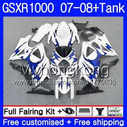 7Gifts +Tank For SUZUKI GSXR-1000 K7 Blue flames hot GSX-R1000 GSXR 1000 07 08 301HM.23 GSXR1000 07 08 Bodywork GSX R1000 2007 2008 Fairings