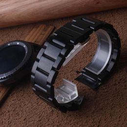 Beath Bdand из нержавеющей стали изогнутые концы для Samsung Galaxy Watch 46 мм SM-R800 Gear S3 замена полоса наручного ремешка браслета