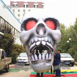 Hanging Halloween Inflatable Skull Horrible Giant White Skull Model Demon Head Bone Balloon For Party Night Decoration