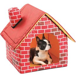 Pet House Red Kennels Detachable Folding Flat Top Dog House Nest Portable Folding Dog Cat Bed Puppy Puppy Pet Supplies WX9-1875