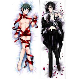 Mannlich Japanisch Dekorativ Anime Black Butler Sebastian Ciel Otaku Dakimakura Geschenke Bettwasche Hugging Korper Kissenbezug 150x50 Cm