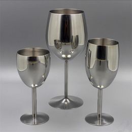 2Pcs Classical Wine Glasses Stainless Steel 18/8 Bar Wine Glass Champagne Cocktail Drinking Cup Charms Party Supplies Preference