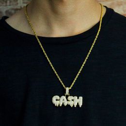 Pendant Necklace Mens Hip Hop Necklaces Jewellery High Quality Gold Silver Rapper Fashion Necklace