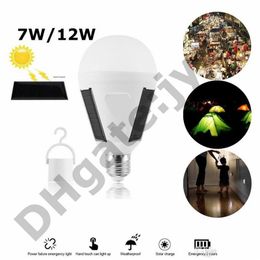 E27 Solar LED Lampe IP65 7W//12W Birne Leuchte Glühbirne Licht Wandern Angeln DE
