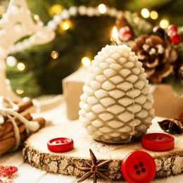 3D Tannenzapfen Weihnachtsbaum Silikon Kerze Seifenform Form Kuchen Dekoration