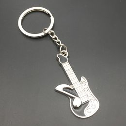 Guitar Keychain for Men Mini Cute Bass Key Chain Ring for Kids High-end Car Keyring Electric Guitar Key Holder