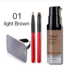 SACE LADY Waterproof Eyebrow Shadow Henna Makeup Enhancer Tint Brush Kit Eye Brow Gel Cream Make Up Set Paint Tool Wax Cosmetic