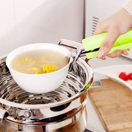 Creative and practical stainless steel bowl up multi-functional anti-hot plate up pick double handle CLIP Tools