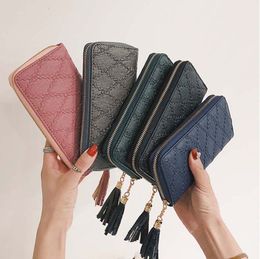 50pcs DHL New Long wallet PU wallet women's wallet fashion Ringer zipper handbag multi-card mobile phone coin purse