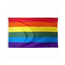 Rainbow Pride LGBT 3X5 flags, Outdoor Indoor Double Stitched Printed Polyester Outdoor Indoor Usage, Drop shipping, r