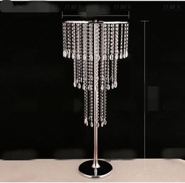 new style tall Large table top crystal chandelier Pendant Wedding Centerpieces Crystal Flower stand centerpieces for weddings best0923