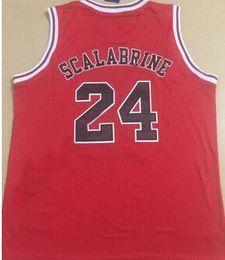 Custom Men Youth women Vintage 24 Brian Scalabrine College Basketball Jersey Size S-4XL or custom any name or number jersey