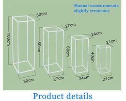 Personal Customization Gold/silver Wedding Table Centerpiece, Collapsible Tall Metal Wedding Flower Stand Home Decoration