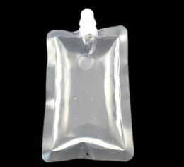 DHL 1000pcs 250-500ml Stand-up Plastic Drink Packaging Bag Spout Pouch for Beverage Liquid Juice Milk Coffee Bags