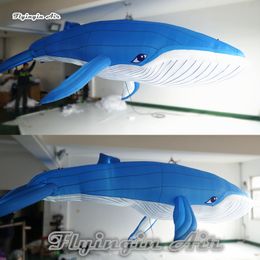 Giant Hanging Inflatable Blue Whale 4m/8m Blow Up Marine Animal Model For Aquarium Decoration And Amusement Park Event