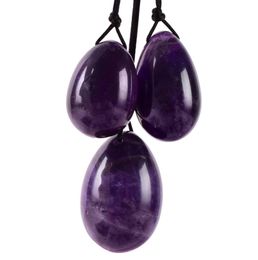 Yoni Egg Gift Sets Natural Amethyst Healing Massage Ball Kegel Exercise Tool Pelvic Floor Muscle Vaginal Massager For Women