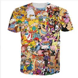 Newest 3D Printed T-Shirt Cartoon Totally 90s Short Sleeve Summer Casual Tops Tees Fashion O-Neck T shirt Male DX08