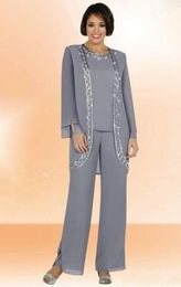 Buy Silver Pant Suit For Mother Bride 