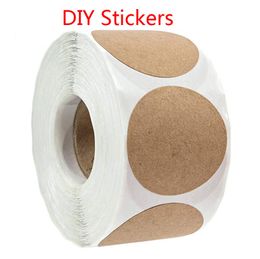 christmas decorations for home diy stickers Label Kraft Dot Labels | 500/Roll (1 inch) PERFECT for arts crafts, envelope seals
