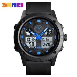 SKMEI Fashion Sport Watch Men Outdoor Digial Watches 5Bar Waterproof Luminous Dual Display Wristwatch Montre Homme