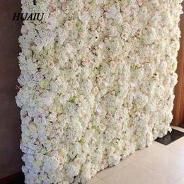 Artificial flower wall 62*42cm rose hydrangea flower background wedding flowers home party Wedding decoration accessories C18112601