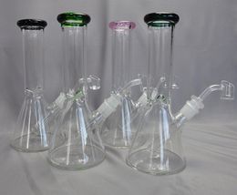 New Cheap 8inch Glass Bong Water Pipe Handmade Tobacco Best Quality Cucumber Smoking With Quartz Banger