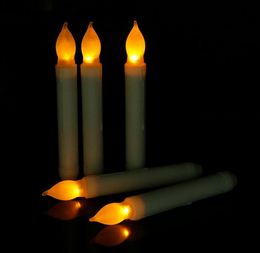 LED Light Cone Candles Electronic Taper Candle Battery Operated Flameless For Wedding Birthday Party Decorations Supplies SN696