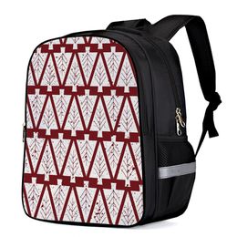 Geometric Pattern Grid 3D Drawstring Bag Sport Gym Travel Bundle Backpack Pack Beam Mouth Shoulder Bags