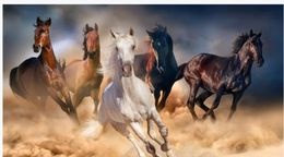 horse to success HD background wall decoration painting beautiful scenery wallpapers