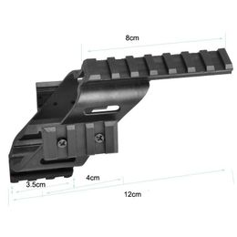 Universal Tactical Pistol Scope Sight Laser Light Mount With Quad 7/8" Weaver & Picatinny Rail G17 5.56