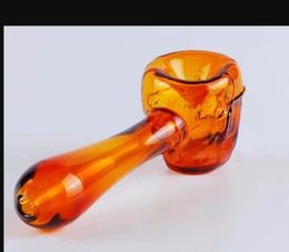 Amber color ghost Wholesale Glass bongs Oil Burner Glass Pipes Water Pipes Glass Pipe Oil Rigs Smoking Free Shipping