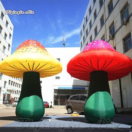 Giant Inflatable Mushroom 3m Concert Stage Performance Multicolor Air Blown Fungus Replica Balloon For Park And Garden Party Show