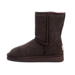 Hot Sale-ter Leather Women kneel half Long Boots Ankle Black Grey chestnut navy blue red coffee Womens girl shoes