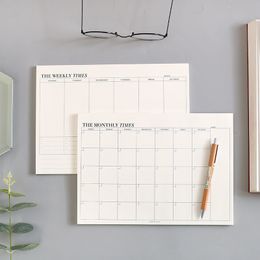 Monthly planer notebook tear away work agenda week plan notepad student office school supplies memo simple style spiral