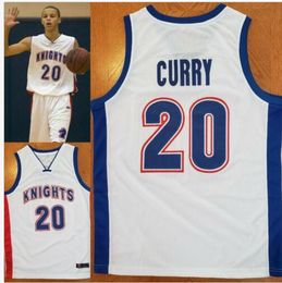 Custom Men Youth women Vintage Christian High School Knights Stephen Curry Basketball Jersey Size S-4XL or custom any name or number jersey
