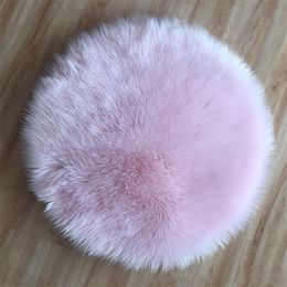 Round diameter 100cm put wool rug bedroom living room decorations long hair mat non slip factory wholesale