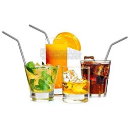 Wholesale Reusable Drinking Straw 30oz 20oz Stainless Steel Drinking Straws For Cups Mugs Set of 4 Free Cleaning Brush Included