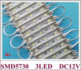 LED module SMD 5730 3 led light module for sign channel letter DC12V 3LED 75mm*12mm 0.8W 70lm IP65 CE epoxy waterproof