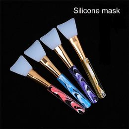 High quality 1PC makeup brush 4 Colour silicone mask mud mixed skin care beauty makeup brush basic tools SZ198 8.2