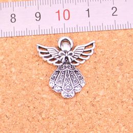 74pcs Charms guardian angel Antique Silver Plated Pendants Making DIY Handmade Tibetan Silver Jewellery 26*23mm