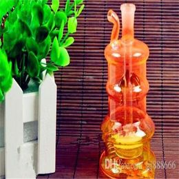 Double Mute Hookah ,Wholesale Bongs Oil Burner Pipes Water Pipes Glass Pipe Oil Rigs Smoking Free Shipping