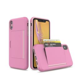 For Motorola E7 G Fast G Stylus G8 E5 E6 G7 Power Plus Supra Wallet Card Slot Holder Hidden Back Full Body Shock Absorption Protective Case
