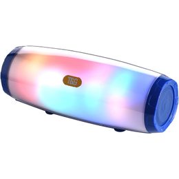 Stereo Music Players Column Subwoofer Support TF Card USB FM Radio LED Light Flash Portable Wireless Bluetooth Speaker 4V9HM