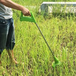 Portable Cordless Grass Trimmer Li-ion Battery Handheld Cutter Lawnmower Garden Tool