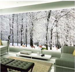 3d murals wallpaper for living room Fresh and beautiful snow wallpapers forest landscape background wall