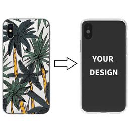 65pcs Custom Design DIY Logo Photo Soft Clear Phone Case For iPhone Xs X Customised Printed Back Cover for Samsung S10 S10 Plus