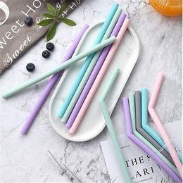 Reusable Silicone Drinking Straws Long Flexible Drinking Foldable Straws Bent Drinking Straws Party Bar Accessory YQ01976