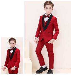 handsome one button shawl lapel kid complete designer handsome boy wedding suit boys attire custommade jacketpantstievest a16
