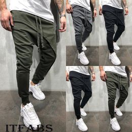 New Trend Men Casual Pants Long Trousers Tracksuit Fit Workout Joggers Sweatpants Hip Hop Pants M-3XL