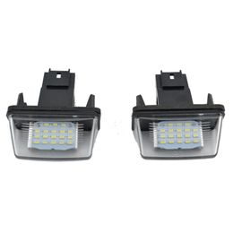 1 Pair LED Number License Plate Lights 18SMD No Error Free light bulb For PEUGEOT 206 207 306 307 406 407 for CITROEN C3 C4 C5